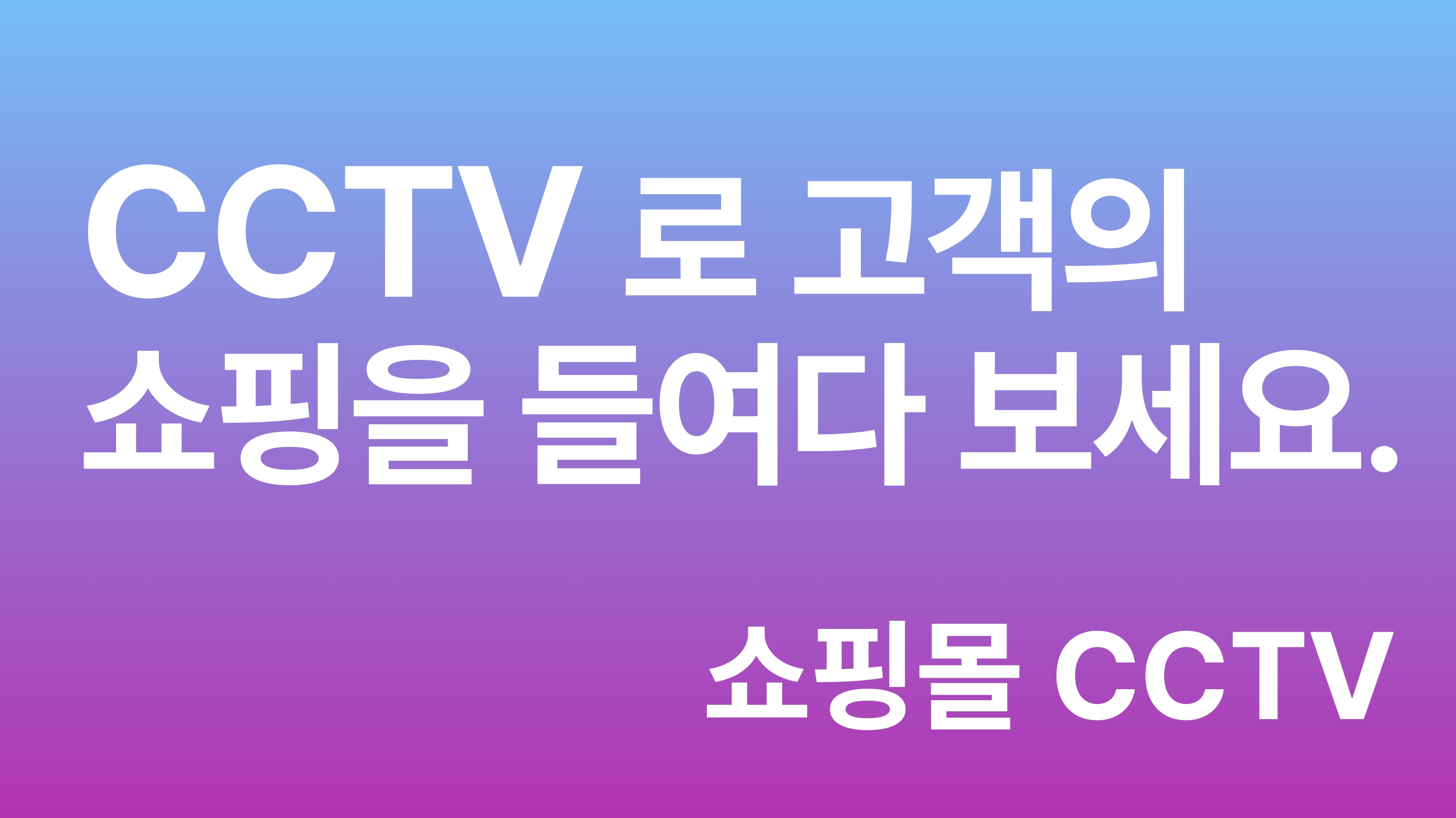 쇼핑몰 CCTV