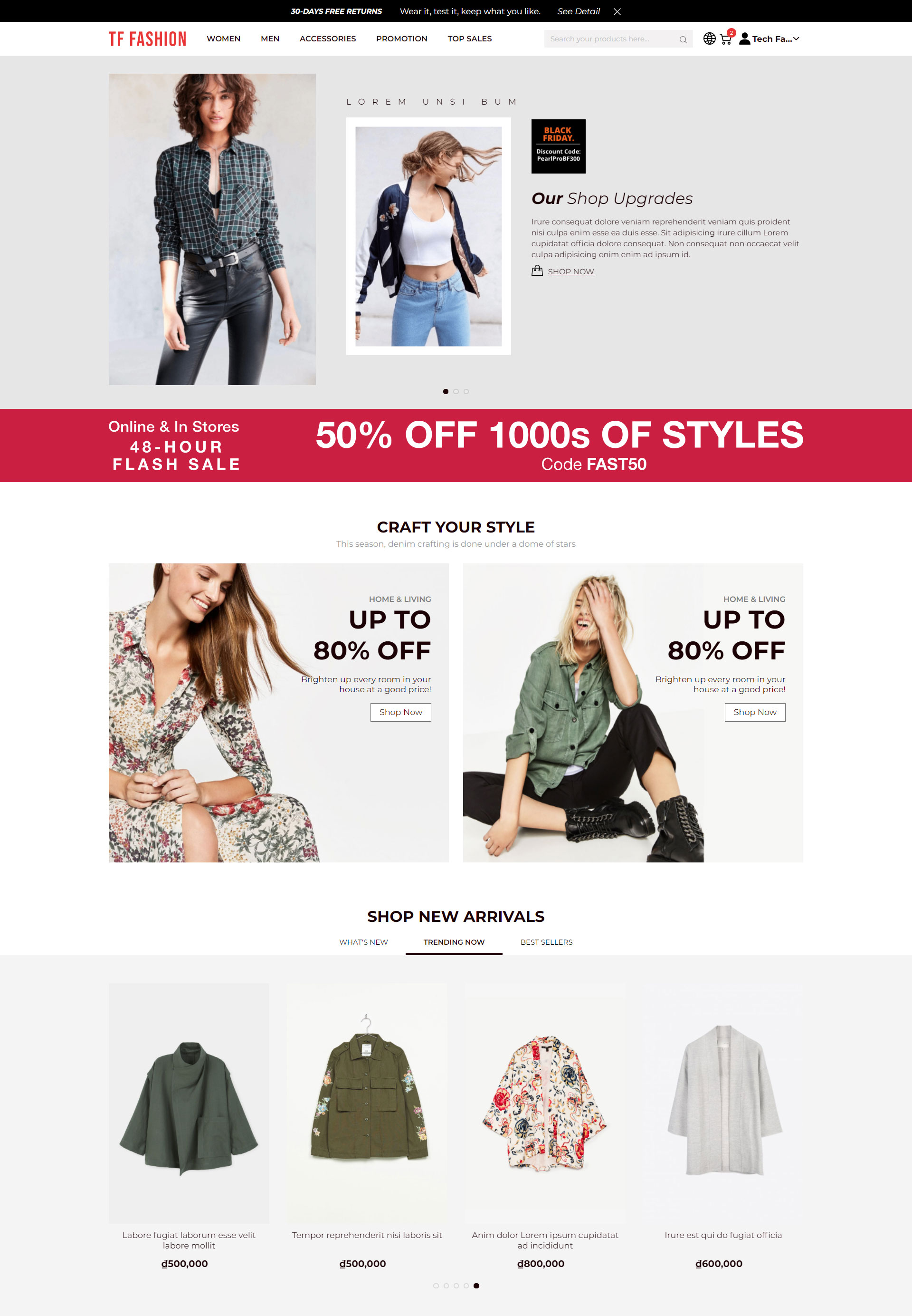 TF135 Fashion (Responsive Web)