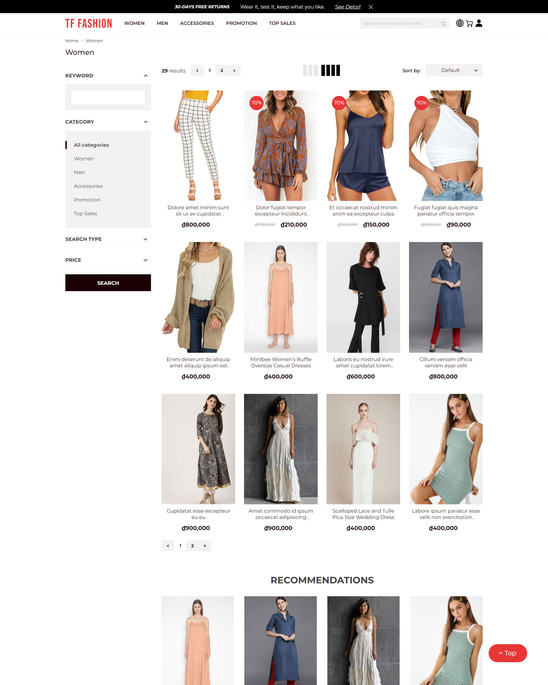 TF135 Fashion (Responsive Web)