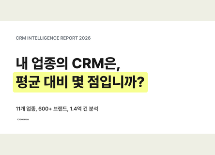 이커머스 CRM 벤치마크 — 11개 업종 1.4억 건 분석