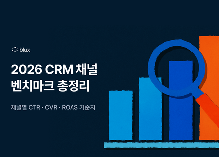 2026 CRM 채널 벤치마크 총정리 — 알림톡·앱푸시·인앱·SMS CTR·CVR·ROAS