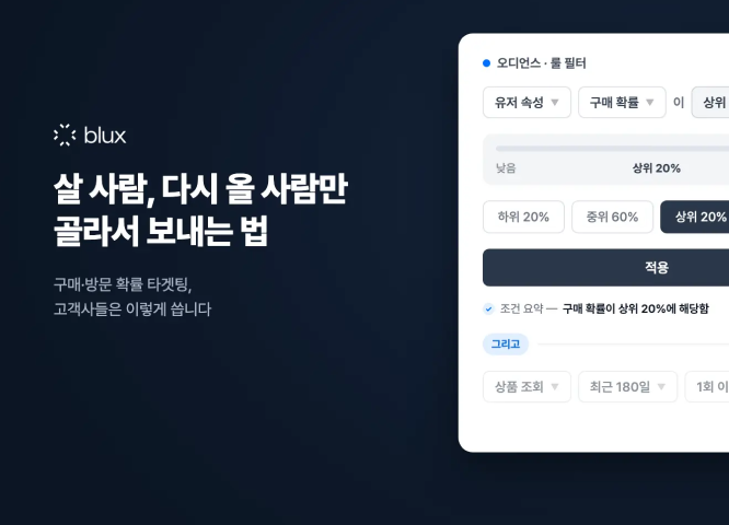 살 사람과 다시 올 사람만 골라서 보내는 법 — 구매·방문 확률 타겟팅