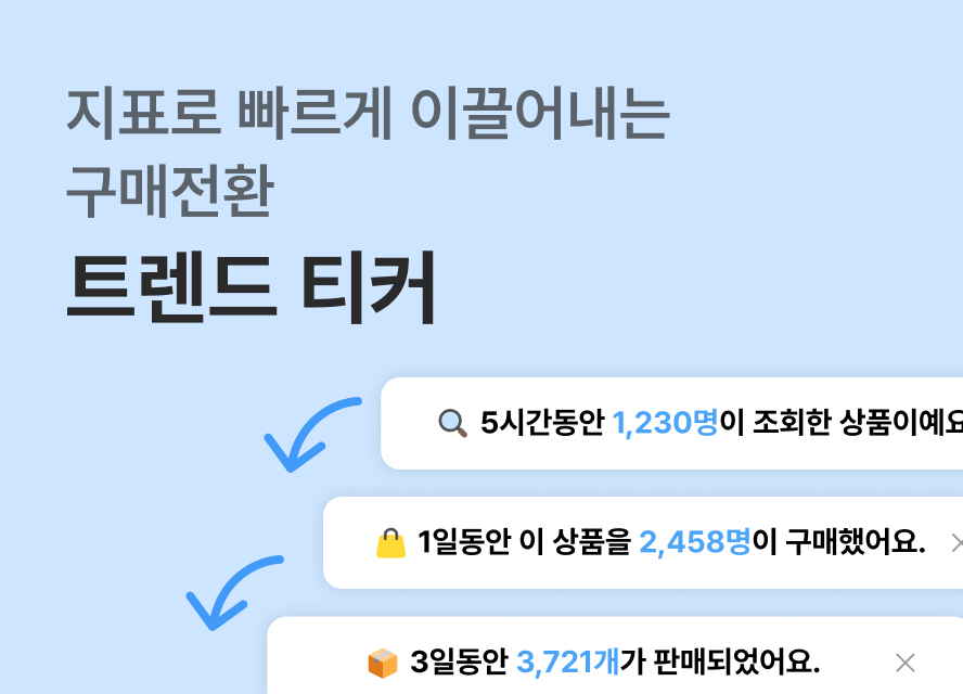 이 상품은 얼마나 인기있을까? '트렌드 티커' 출시!