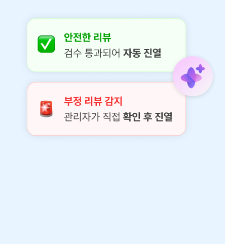 [UPDATE] 전체 리뷰 위젯에 ’AI 추천순’ 확대, ’AI 안심 리뷰 진열’ 업데이트