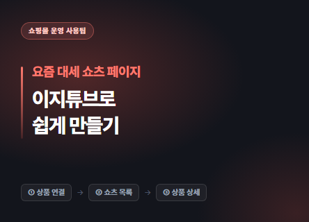 요즘 대세 쇼츠 페이지, 이지튜브로 쉽게 만들기